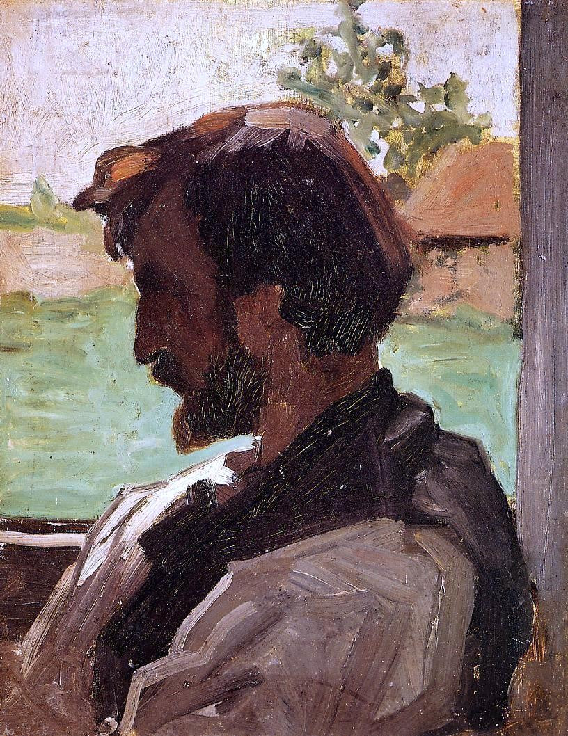 Jean Frederic Bazille Self Portrait at Saint-Sauveur - Hand Painted Oil Painting