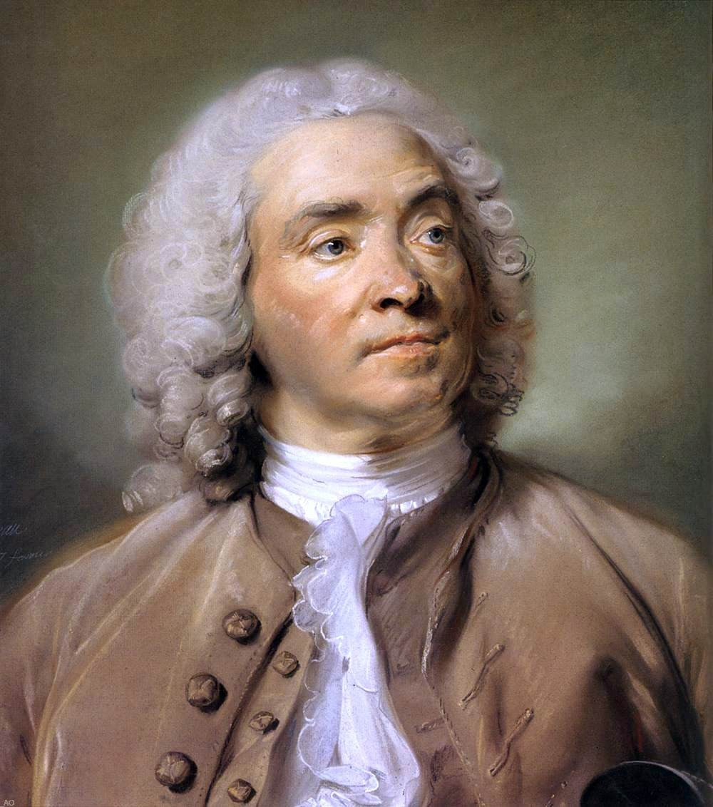 Jean-Baptiste Perronneau Portrait of Gabriel Huquier (detail) - Hand Painted Oil Painting