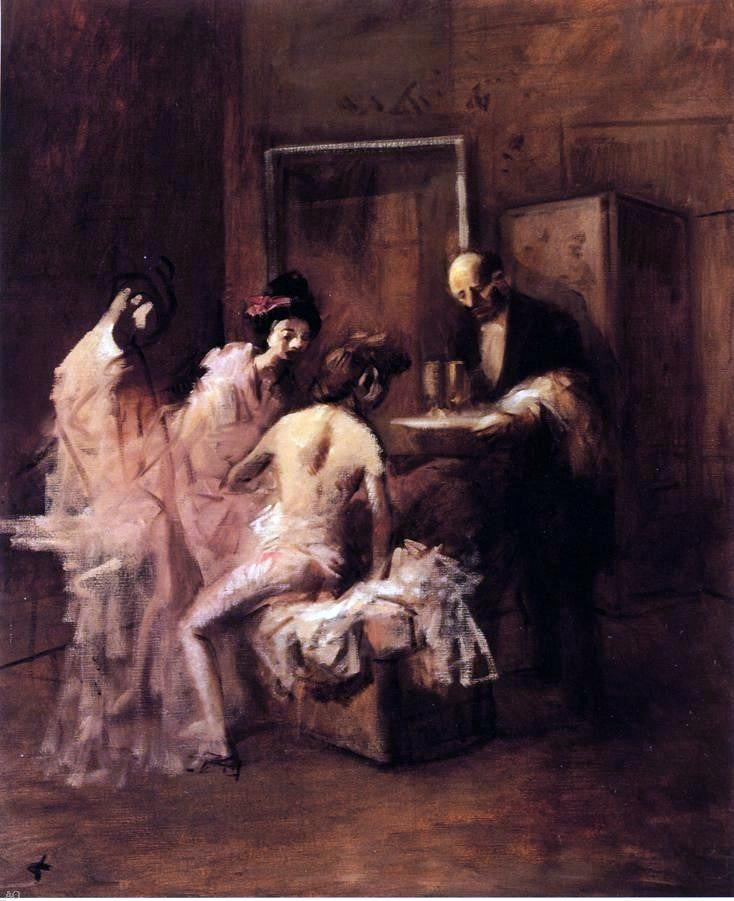 Jean-Louis Forain The Box - Hand Painted Oil Painting