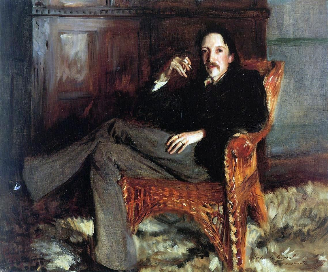 John Singer Sargent Robert Louis Stevenson - Hand Painted Oil Painting