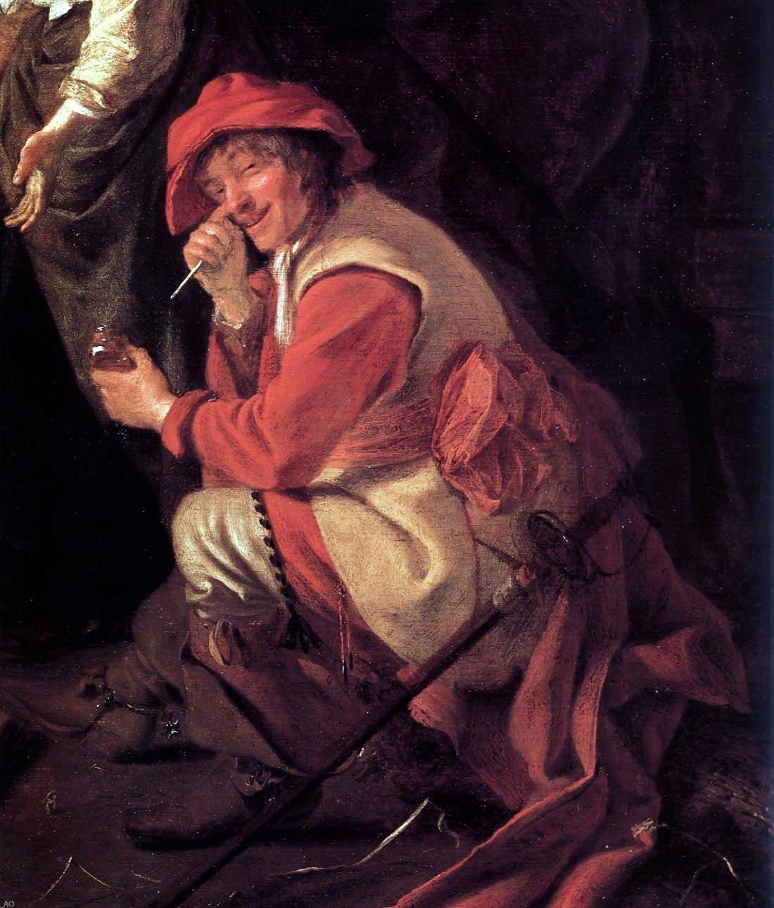 Ludolf De Jongh Paying the Hostess (detail) - Hand Painted Oil Painting