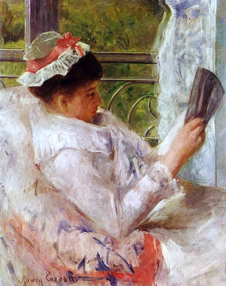Mary Cassatt Woman Reading (also known as Lydia Cassatt) - Hand Painted Oil Painting