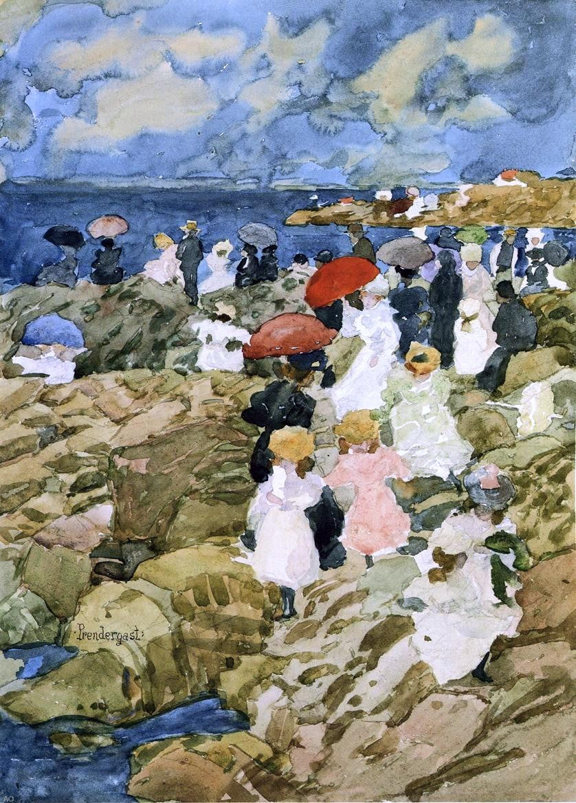  Maurice Prendergast Handkerchief Point (Coastal Scene) - Hand Painted Oil Painting