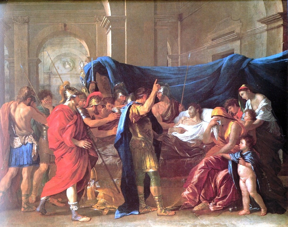 Nicolas Poussin The Death of Germanicus - detail - Hand Painted Oil Painting