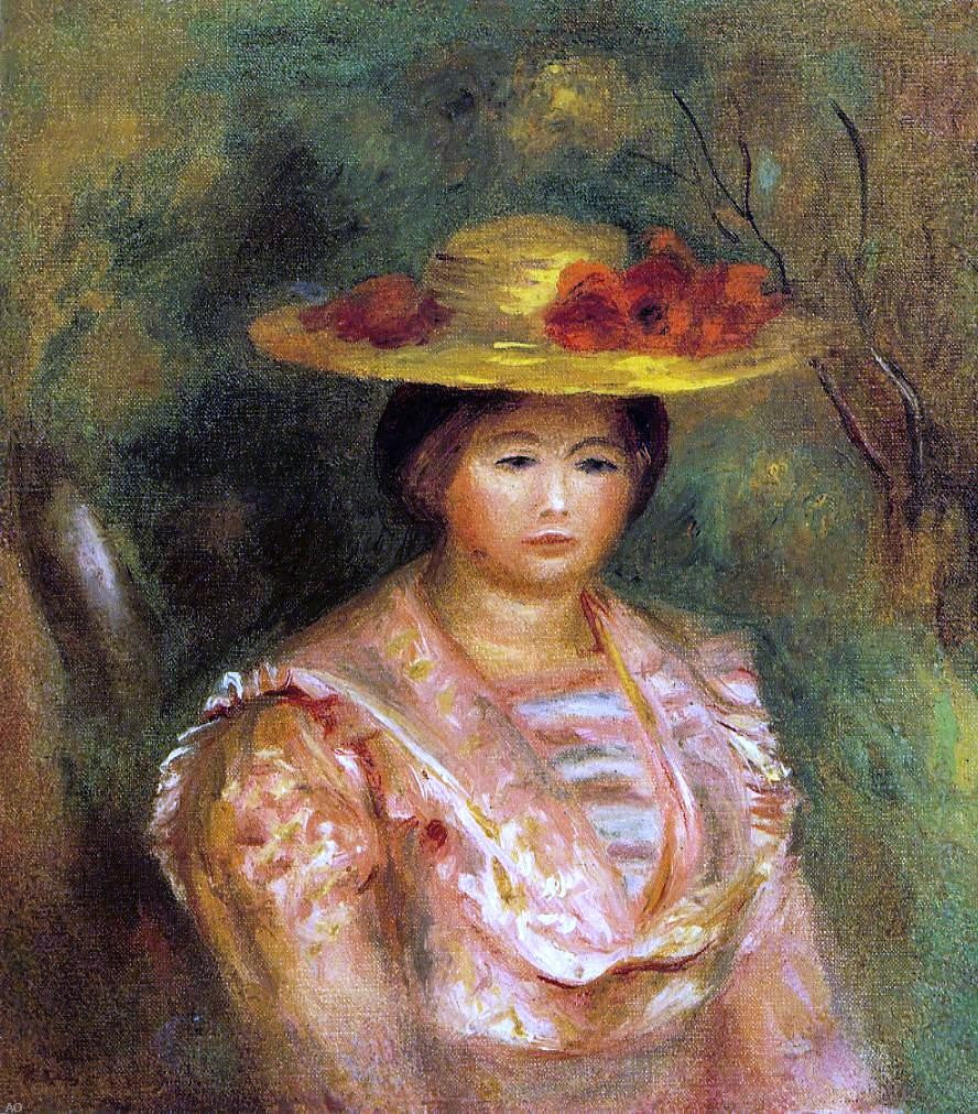 Pierre Auguste Renoir Bust of a Woman (Gabrielle) - Hand Painted Oil Painting