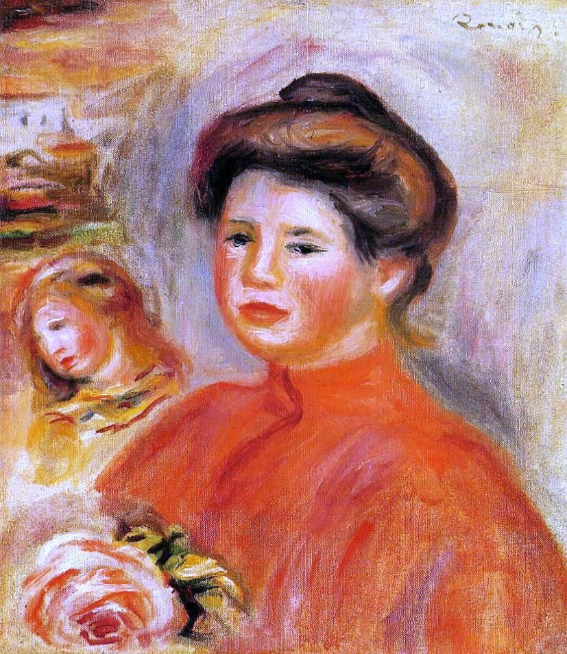 Pierre Auguste Renoir Gabrielle at Her Window - Hand Painted Oil Painting