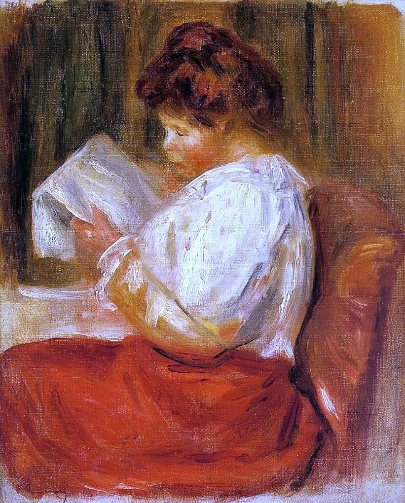 Pierre Auguste Renoir The Little Reader - Hand Painted Oil Painting