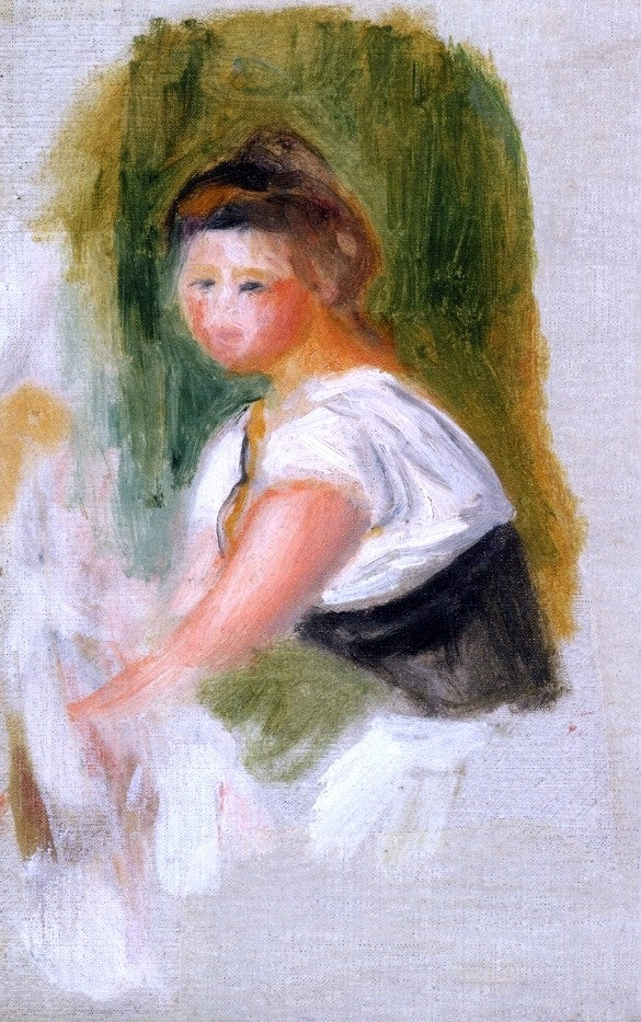 Pierre Auguste Renoir Young Woman - Hand Painted Oil Painting