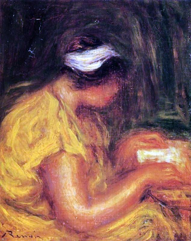 Pierre Auguste Renoir Young Woman Reading - Hand Painted Oil Painting