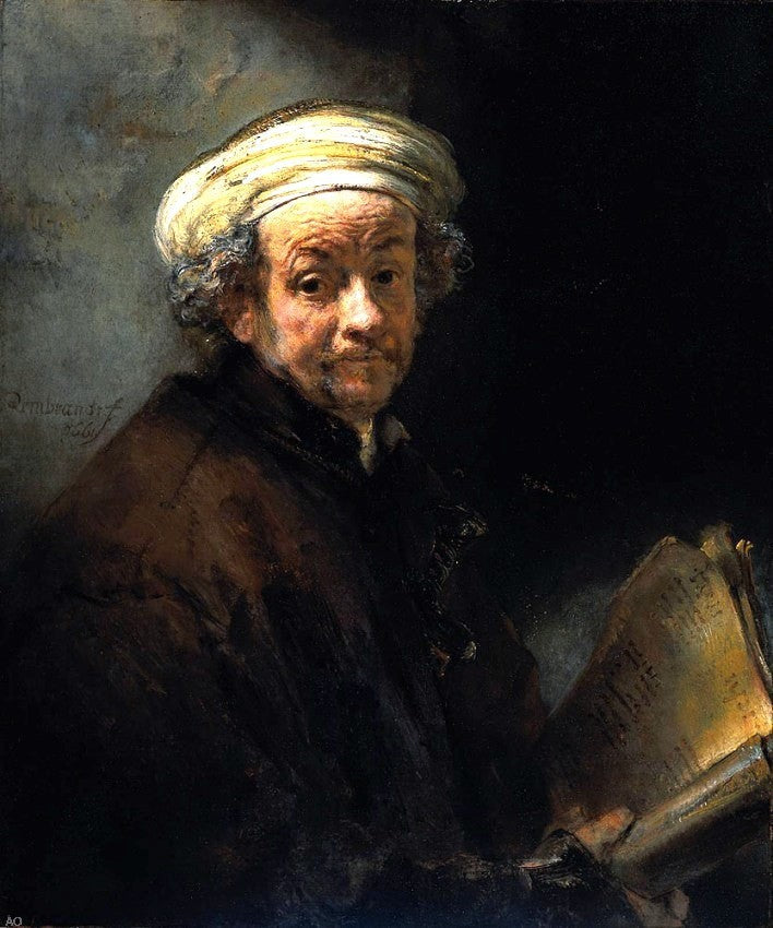 Rembrandt Van Rijn Self Portrait as the Apostle St Paul - Hand Painted Oil Painting