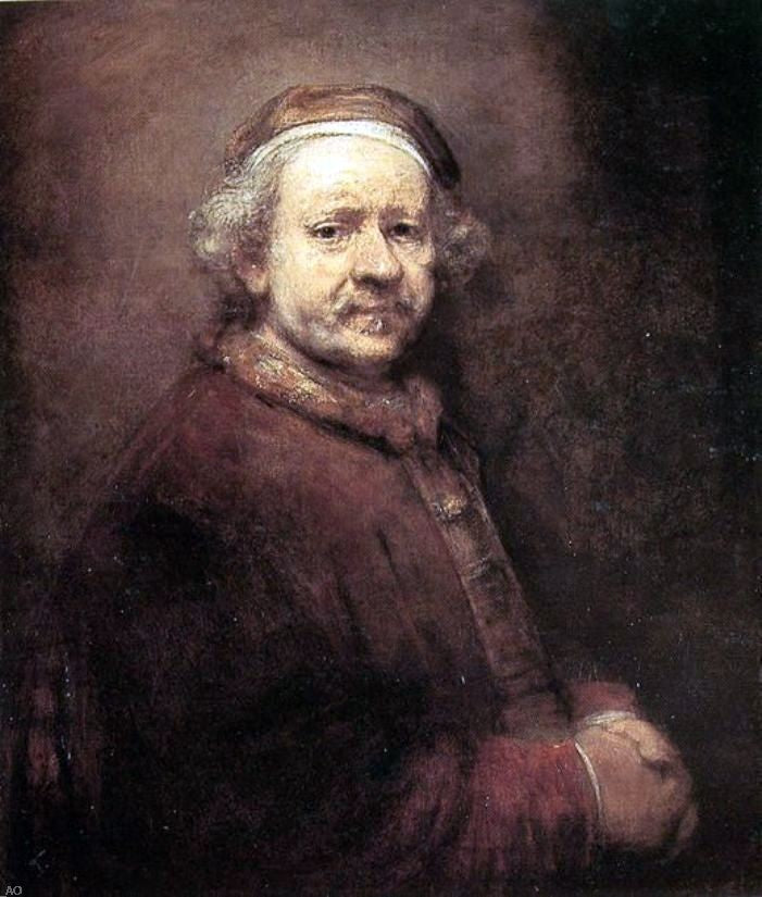 Rembrandt Van Rijn Self Portrait at the Age of 63 - Hand Painted Oil Painting