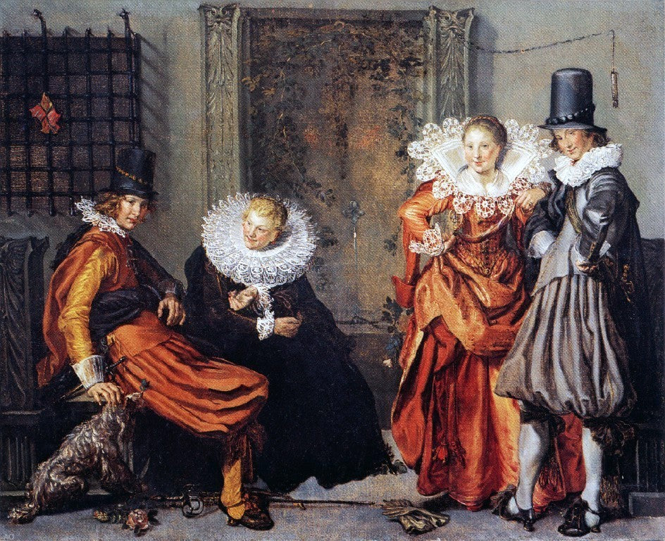 Willem Pietersz Buytewech Elegant Courting Couples - Hand Painted Oil Painting