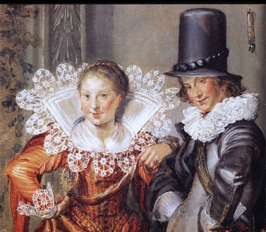 Willem Pietersz Buytewech Elegant Courting Couples (detail #1) - Hand Painted Oil Painting