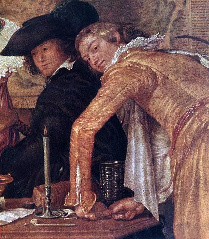  Willem Pietersz Buytewech Merry Company (detail) - Hand Painted Oil Painting