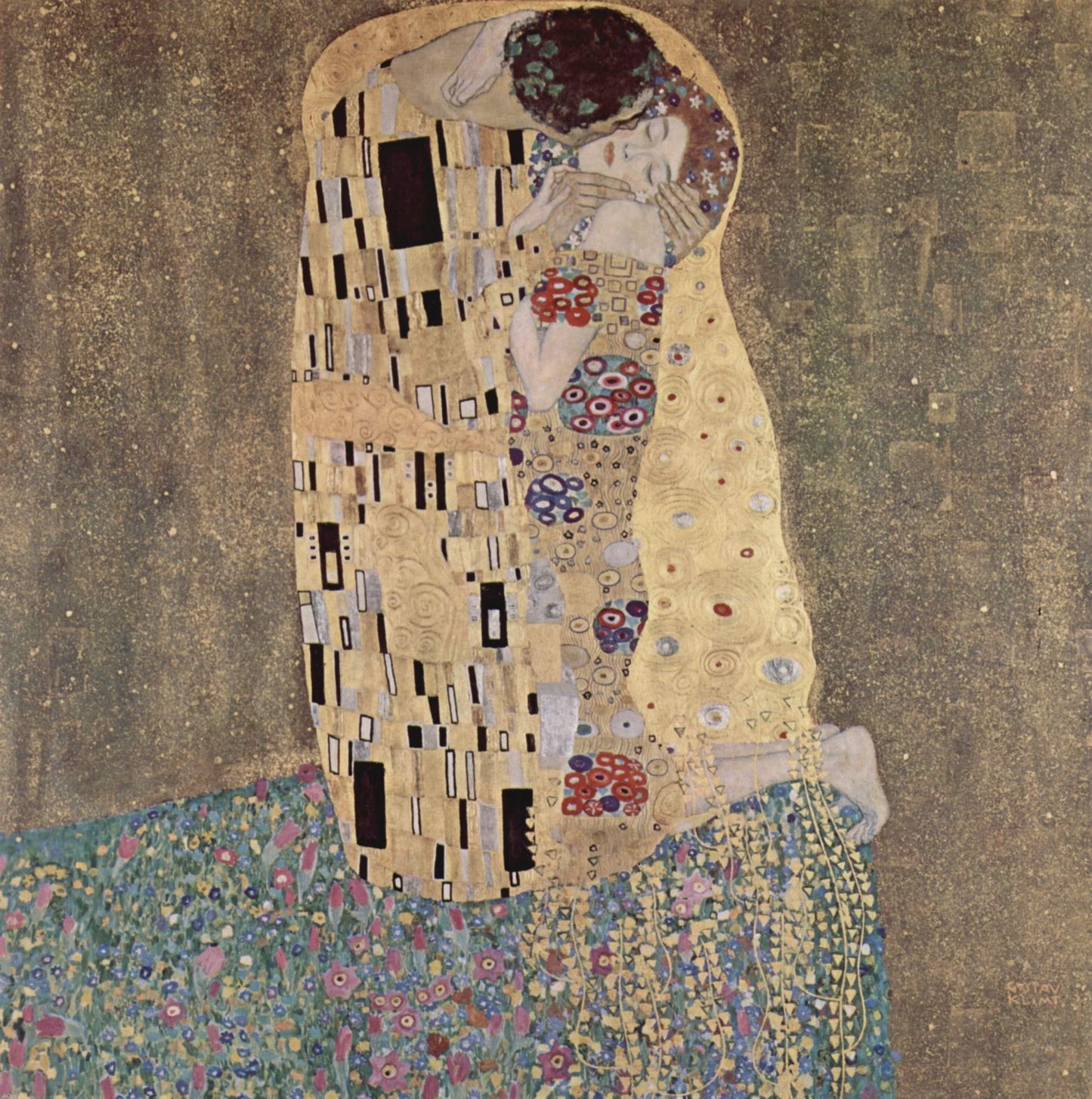 Gustav Klimt The Kiss 1907-1908 - Hand Painted Oil Painting
