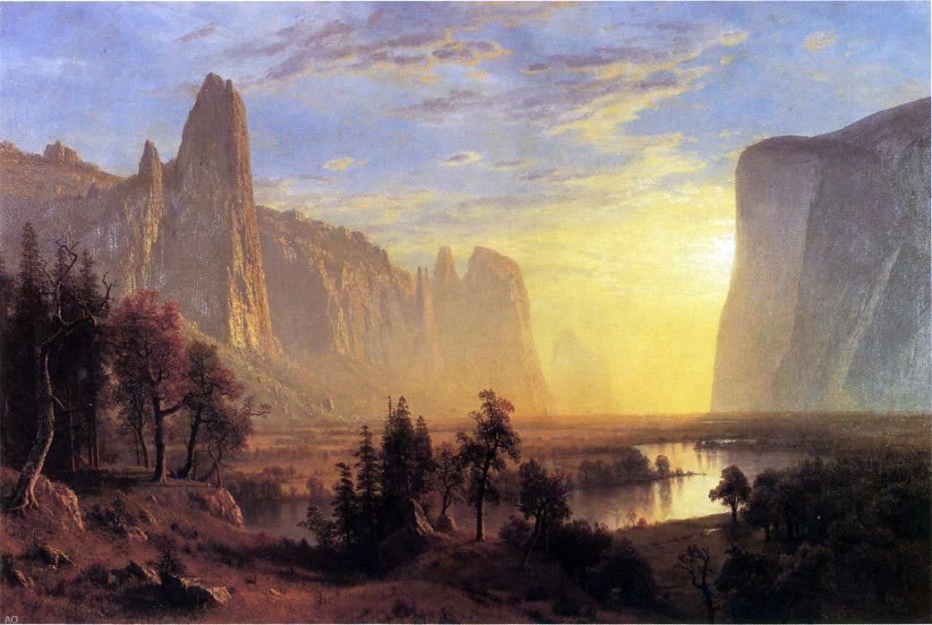 Albert Bierstadt Yosemite Valley (also known as Looking Down the Yosemite Valley) - Hand Painted Oil Painting