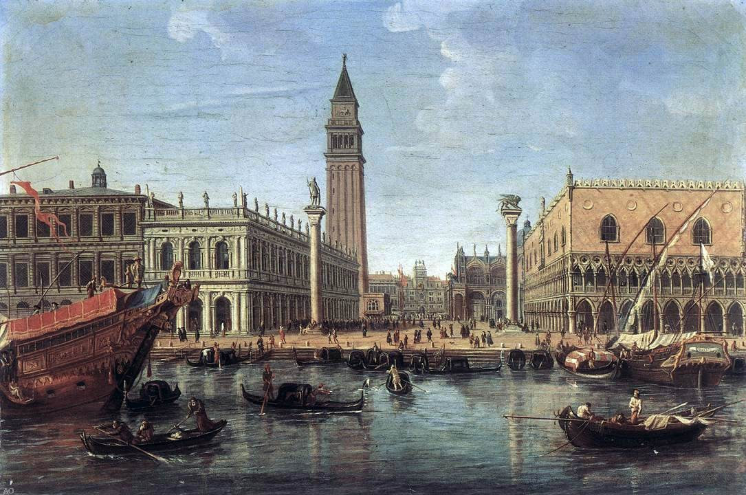 Caspar Andriaans Van Wittel The Piazzetta from the Bacino di San Marco - Hand Painted Oil Painting