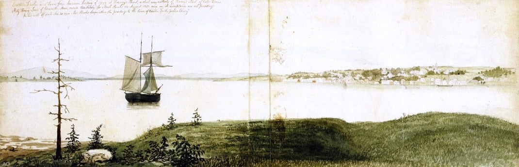 Fitz Hugh Lane Castine Harbor and Town - Hand Painted Oil Painting