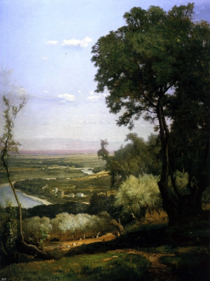 George Inness Perugia - Hand Painted Oil Painting