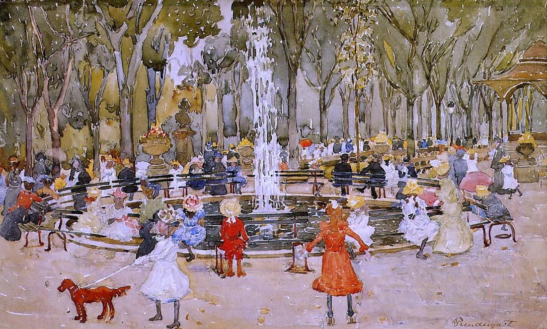 Maurice Prendergast In Central Park, New York - Hand Painted Oil Painting