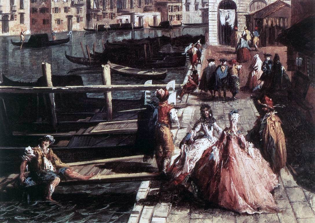 Michele Marieschi The Grand Canal at San Geremia (detail) - Hand Painted Oil Painting
