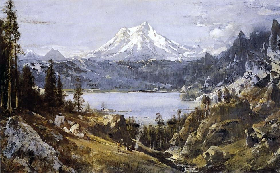 Thomas Hill Mount Shasta from Castle Lake - Hand Painted Oil Painting