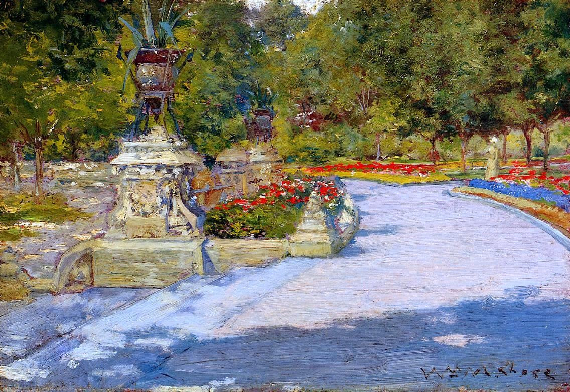 William Merritt Chase Prospect Park - Hand Painted Oil Painting