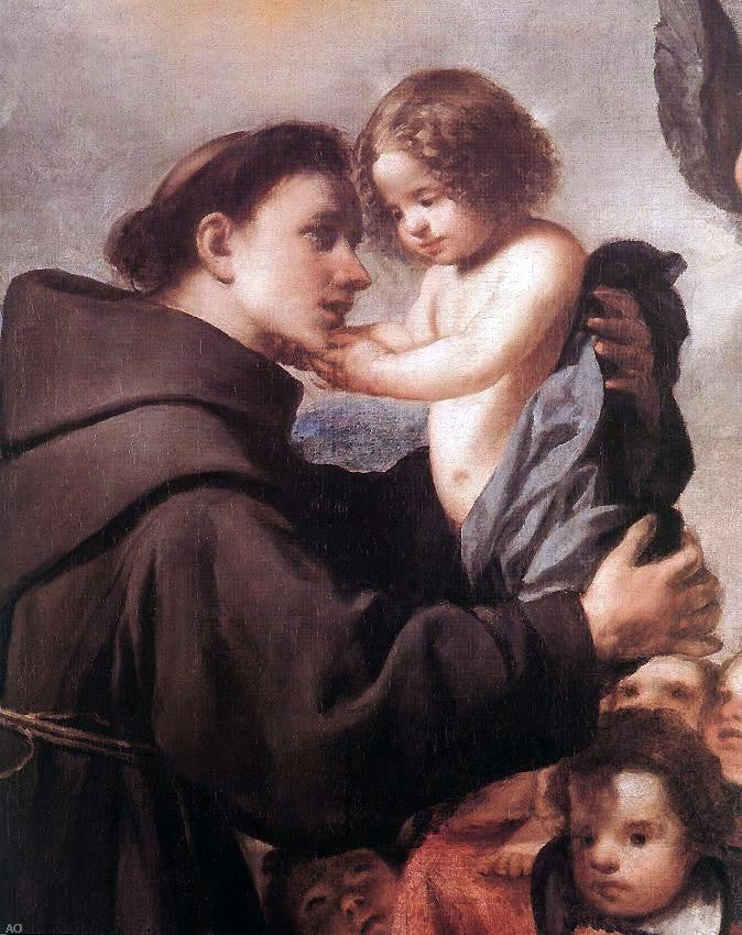 Antonio De Pereda St Anthony of Padua with Christ Child (detail) - Hand Painted Oil Painting