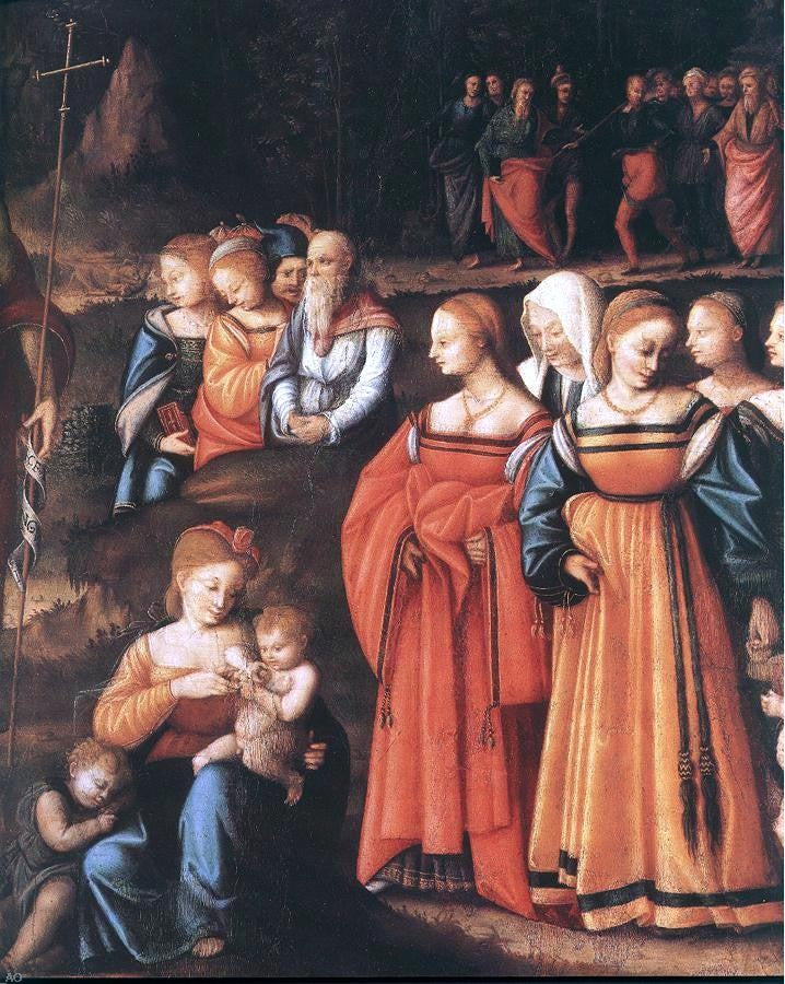 II Francesco Ubertini Bacchiacca The Preaching of Saint John the Baptist (detail) - Hand Painted Oil Painting