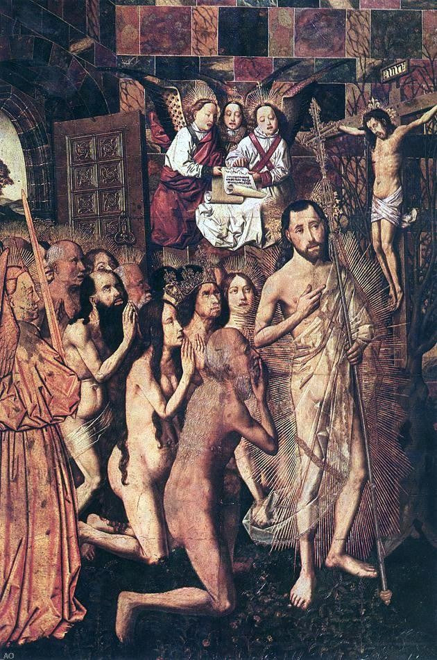 Bartolome Bermejo Christ Leading the Patriarchs to the Paradise - Hand Painted Oil Painting