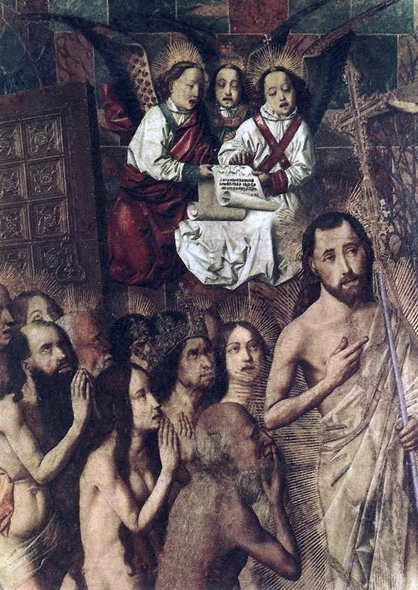 Bartolome Bermejo Christ Leading the Patriarchs to the Paradise (detail) - Hand Painted Oil Painting