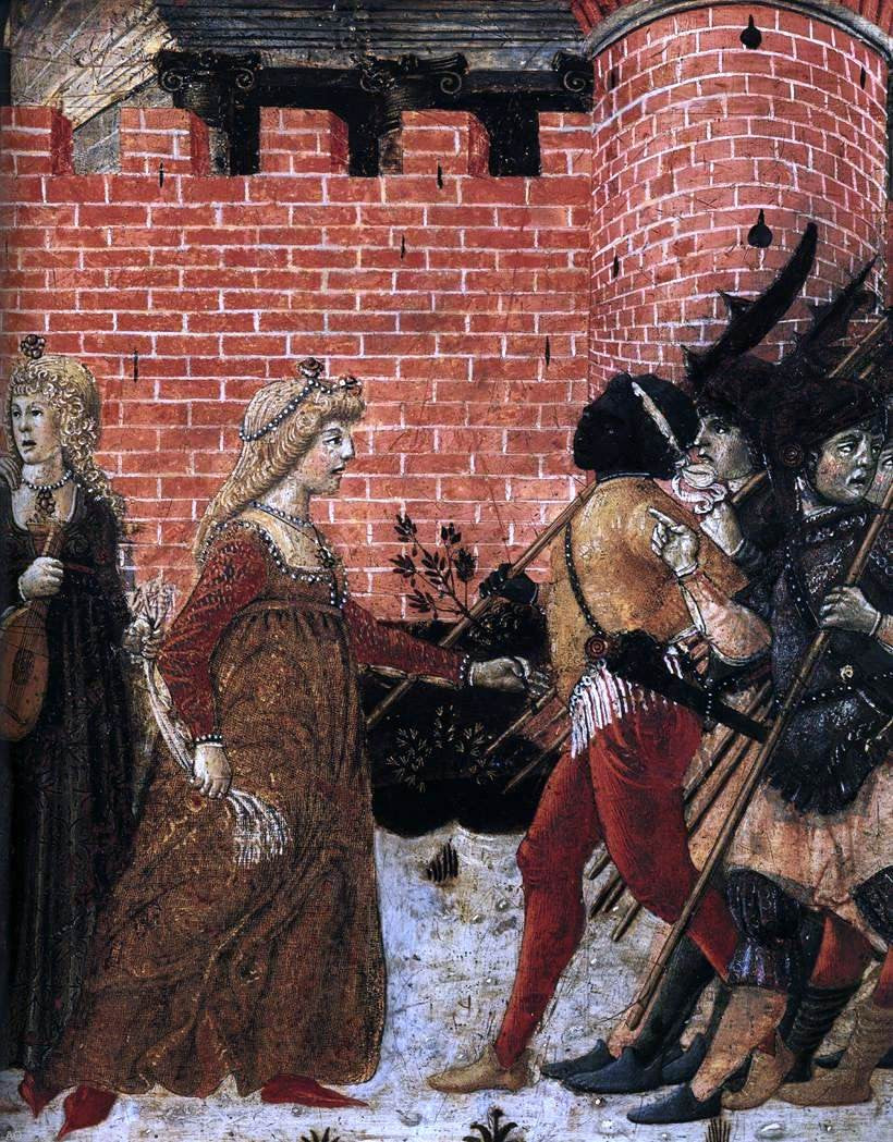 Benvenuto Di Giovanni The Meeting of Jephthah and his Daughter (detail) - Hand Painted Oil Painting