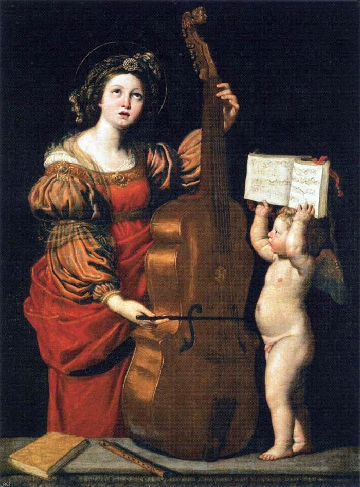 Domenichino St Cecilia - Hand Painted Oil Painting