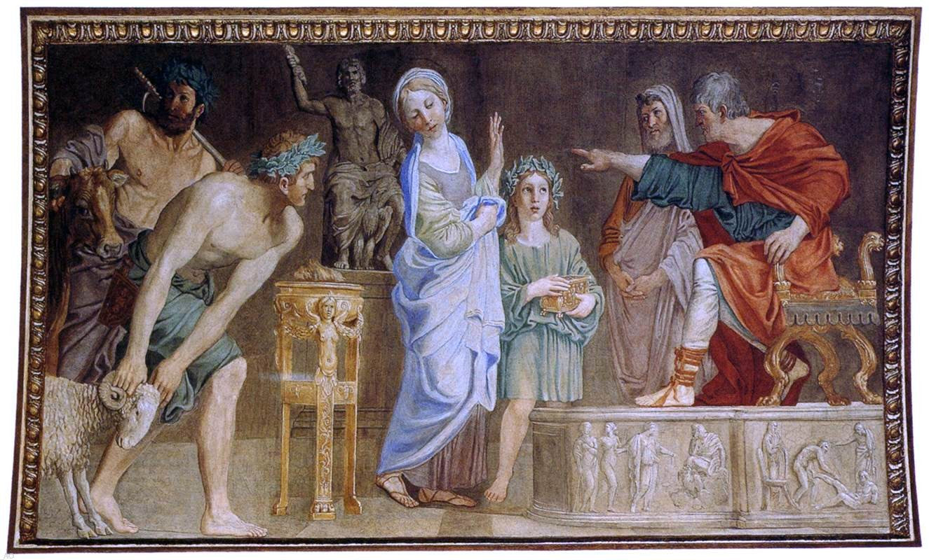 Domenichino St Cecilia before the Judge - Hand Painted Oil Painting