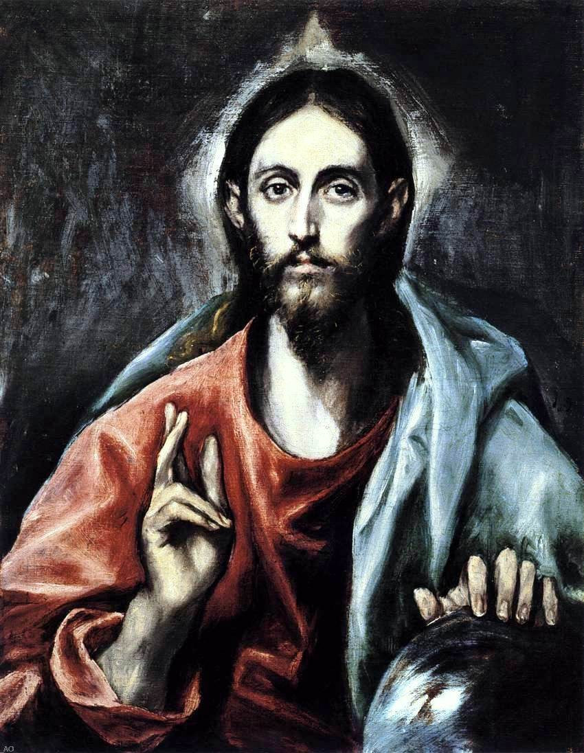 El Greco Christ as Saviour - Hand Painted Oil Painting