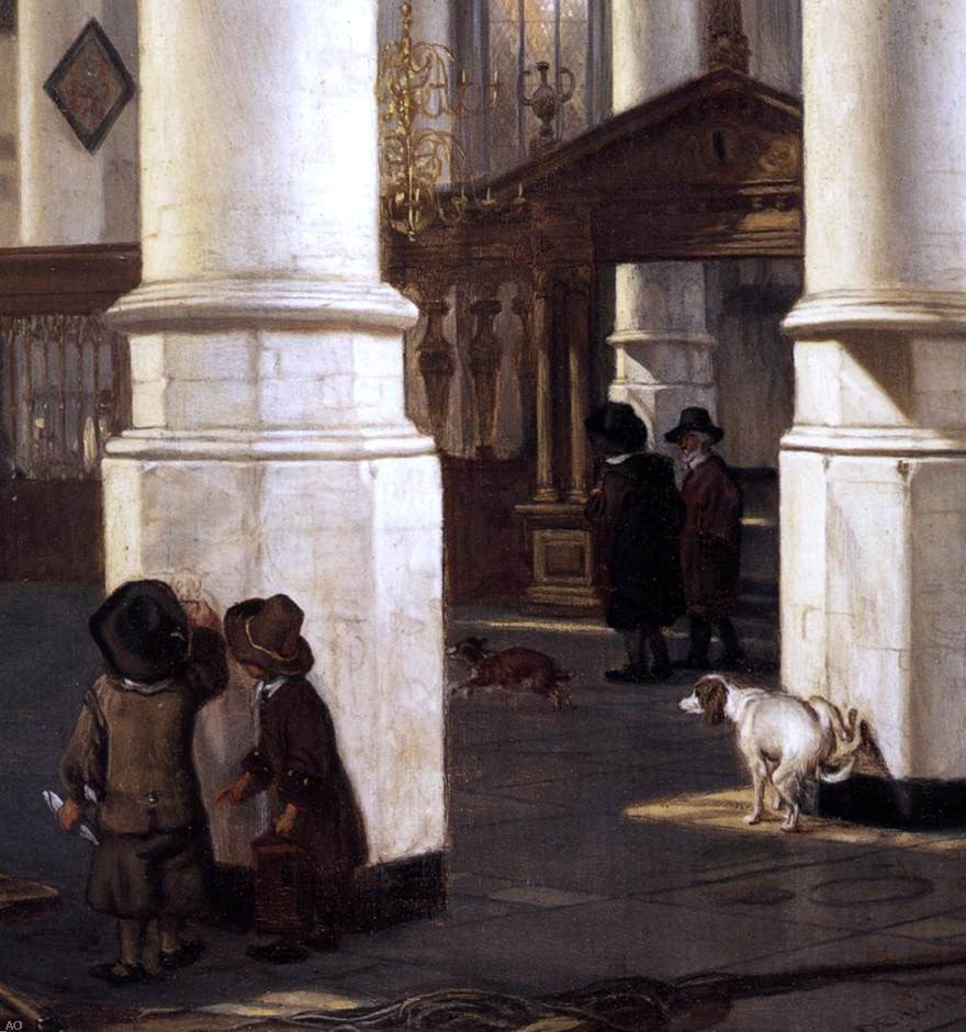 Emanuel De Witte Interior of the Oude Kerk, Delft (detail) - Hand Painted Oil Painting