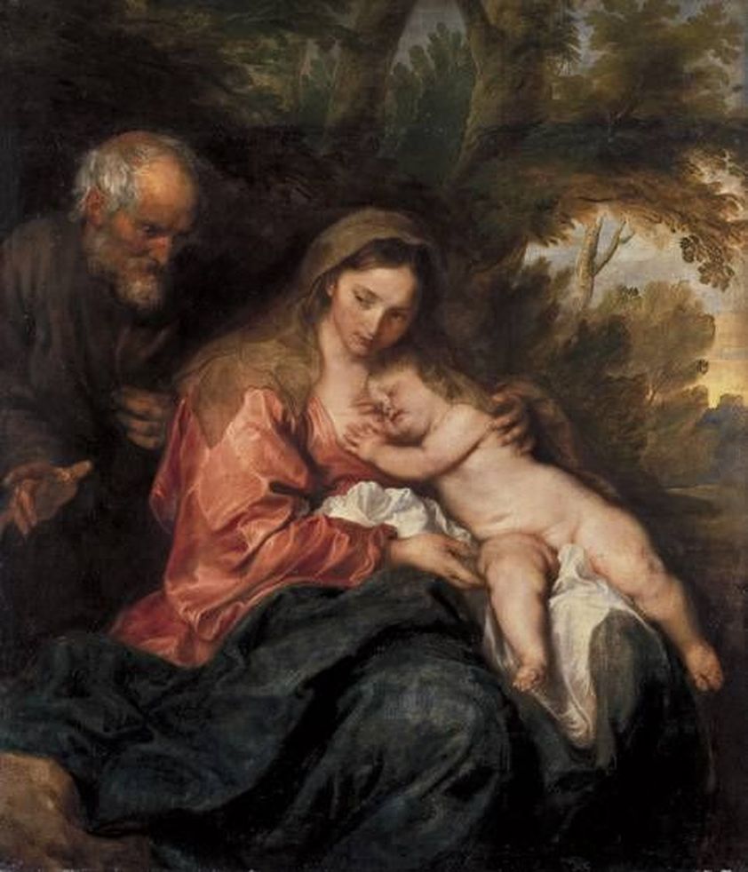 Anthony van Dyck Rest on the Flight into Egypt - Hand Painted Oil Painting