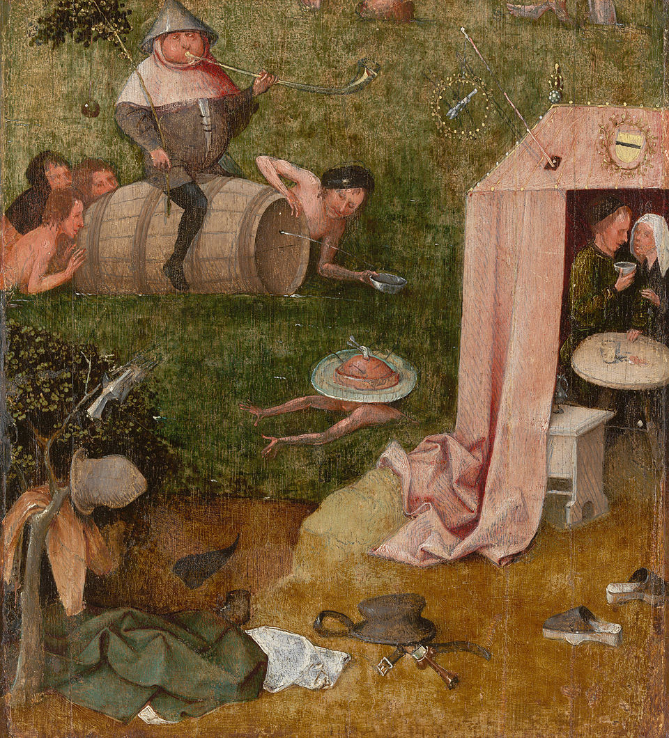 Hieronymus Bosch Allegory of Gluttony and Lust - Hand Painted Oil Painting