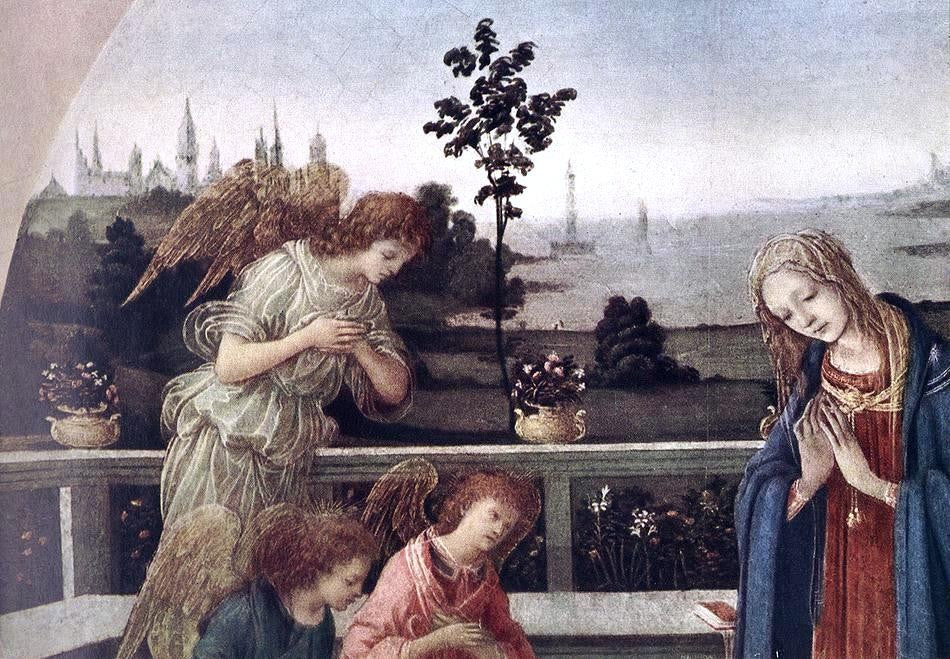  Filippino Lippi Adoration of the Child [detail: 1] - Hand Painted Oil Painting