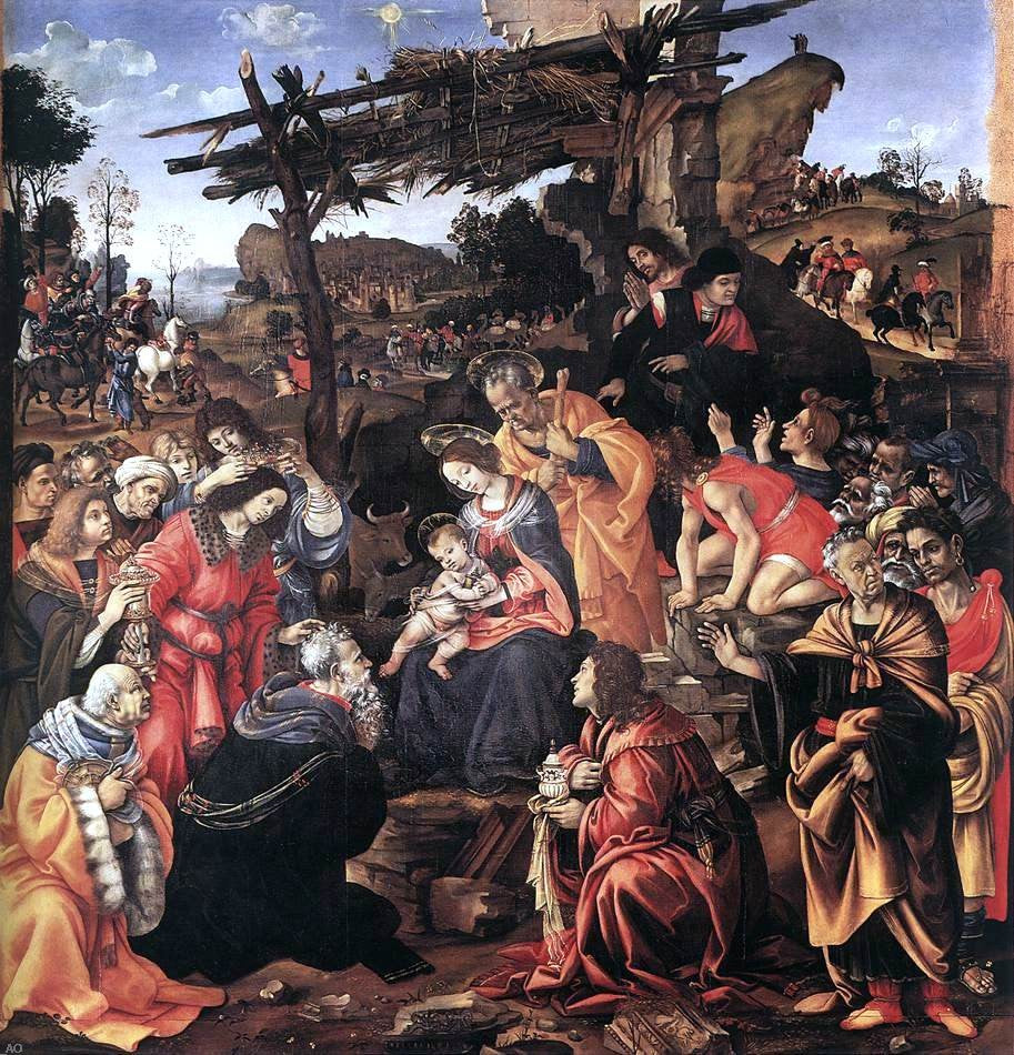  Filippino Lippi Adoration of the Magi - Hand Painted Oil Painting