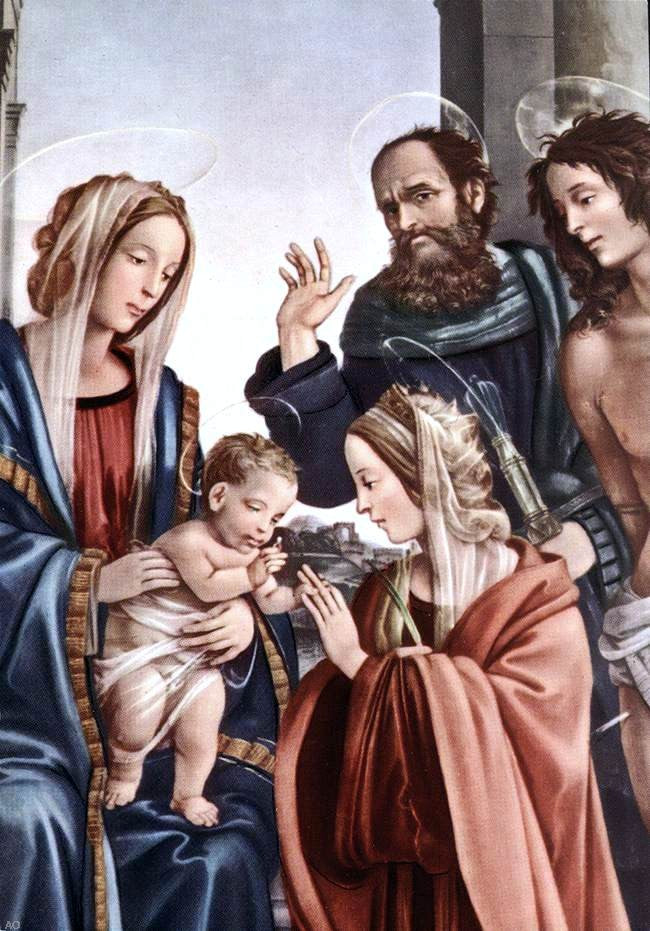 Filippino Lippi The Marriage of St Catherine (detail) - Hand Painted Oil Painting