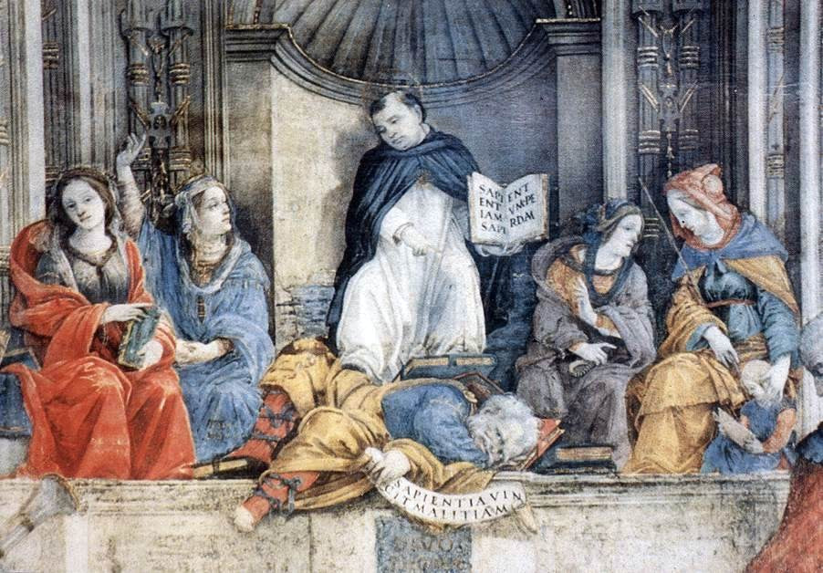 Filippino Lippi Triumph of St Thomas Aquinas over the Heretics (detail) - Hand Painted Oil Painting