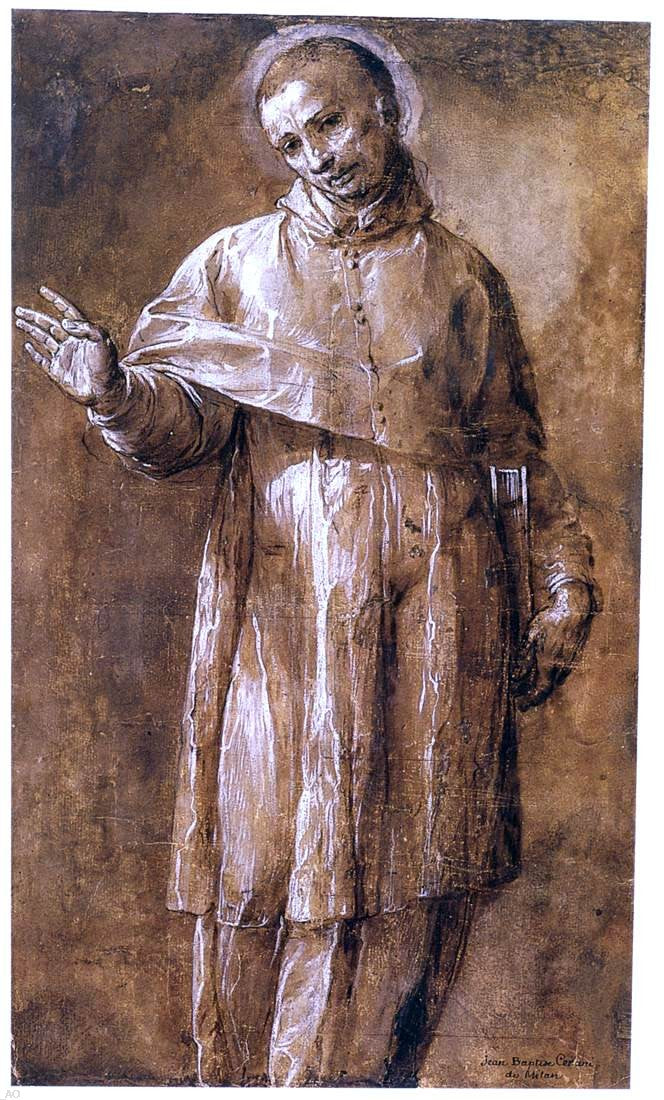 Giovanni Battista Crespi St Carlo Borromeo - Hand Painted Oil Painting