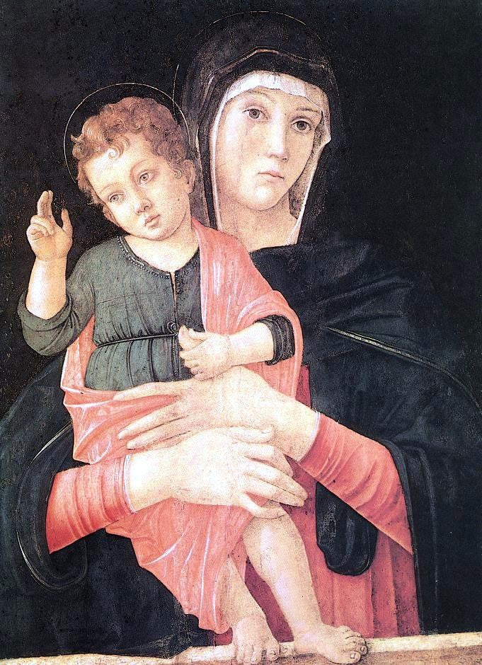 Giovanni Bellini Madonna with Child Blessing - Hand Painted Oil Painting