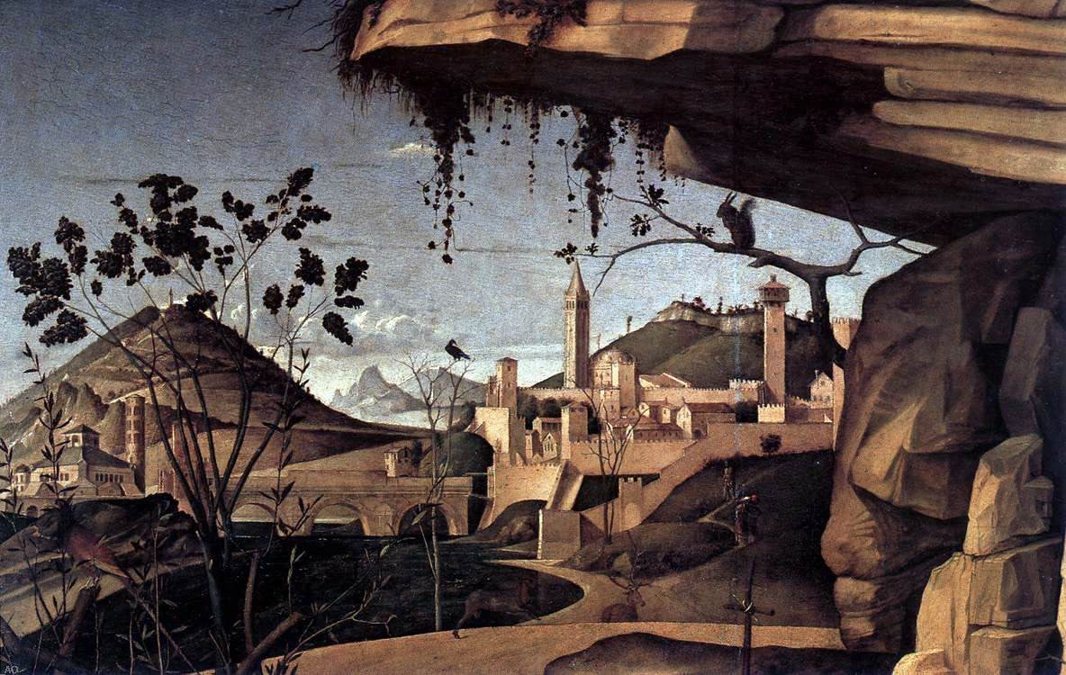 Giovanni Bellini St Jerome Reading in the Countryside (detail) - Hand Painted Oil Painting