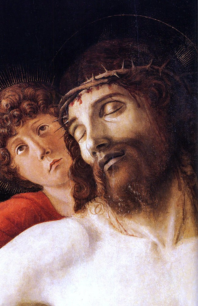  Giovanni Bellini The Dead Christ Supported by Two Angels [detail] - Hand Painted Oil Painting
