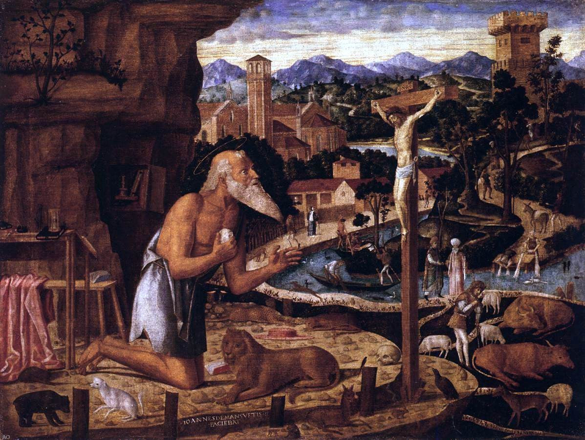 Giovanni Mansueti St Jerome in the Desert - Hand Painted Oil Painting
