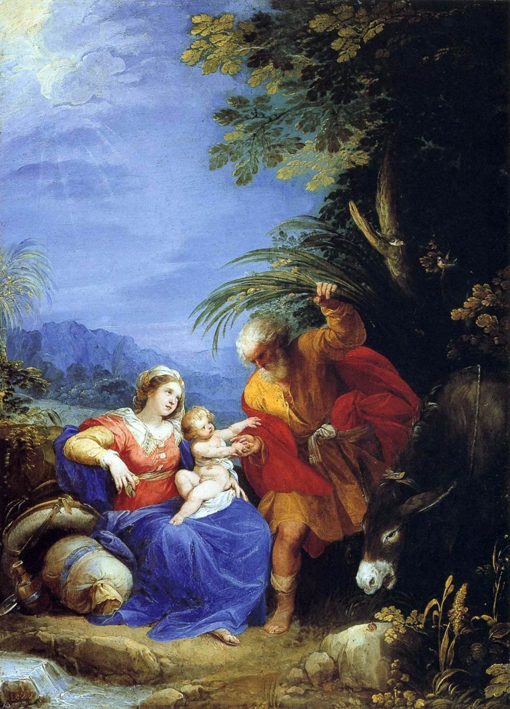 Giuseppe Cesari The Rest on the Flight into Egypt - Hand Painted Oil Painting