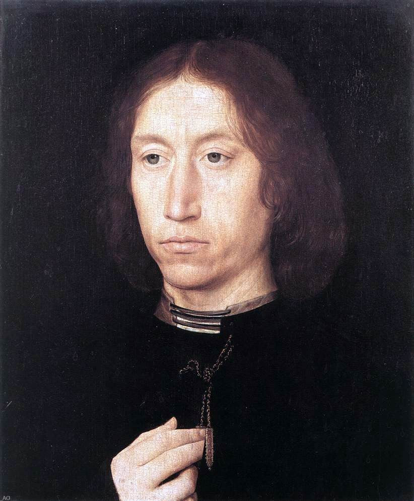 Hans Memling Portrait of a Man - Hand Painted Oil Painting