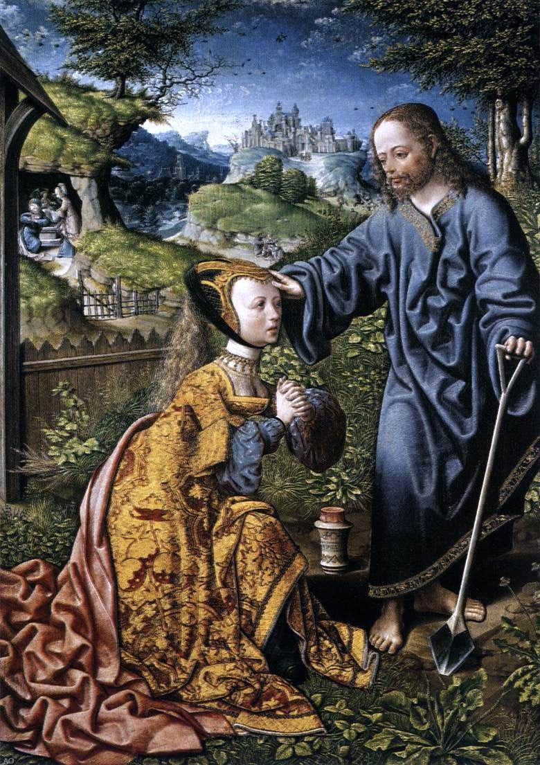 Jacob Cornelisz Van Oostsanen Christ Appearing to Mary Magdalen as a Gardener - Hand Painted Oil Painting
